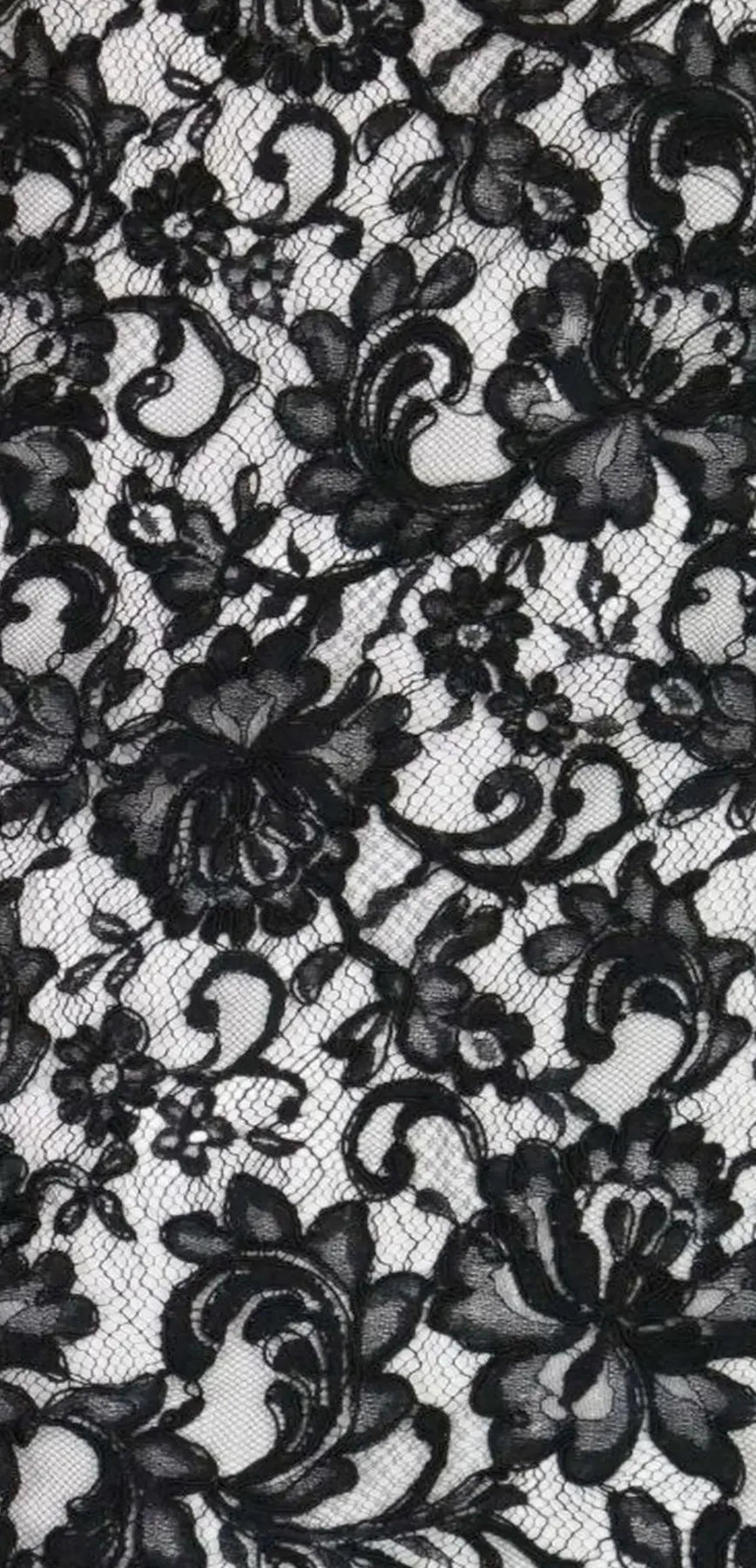Black lace gothic pattern swatch