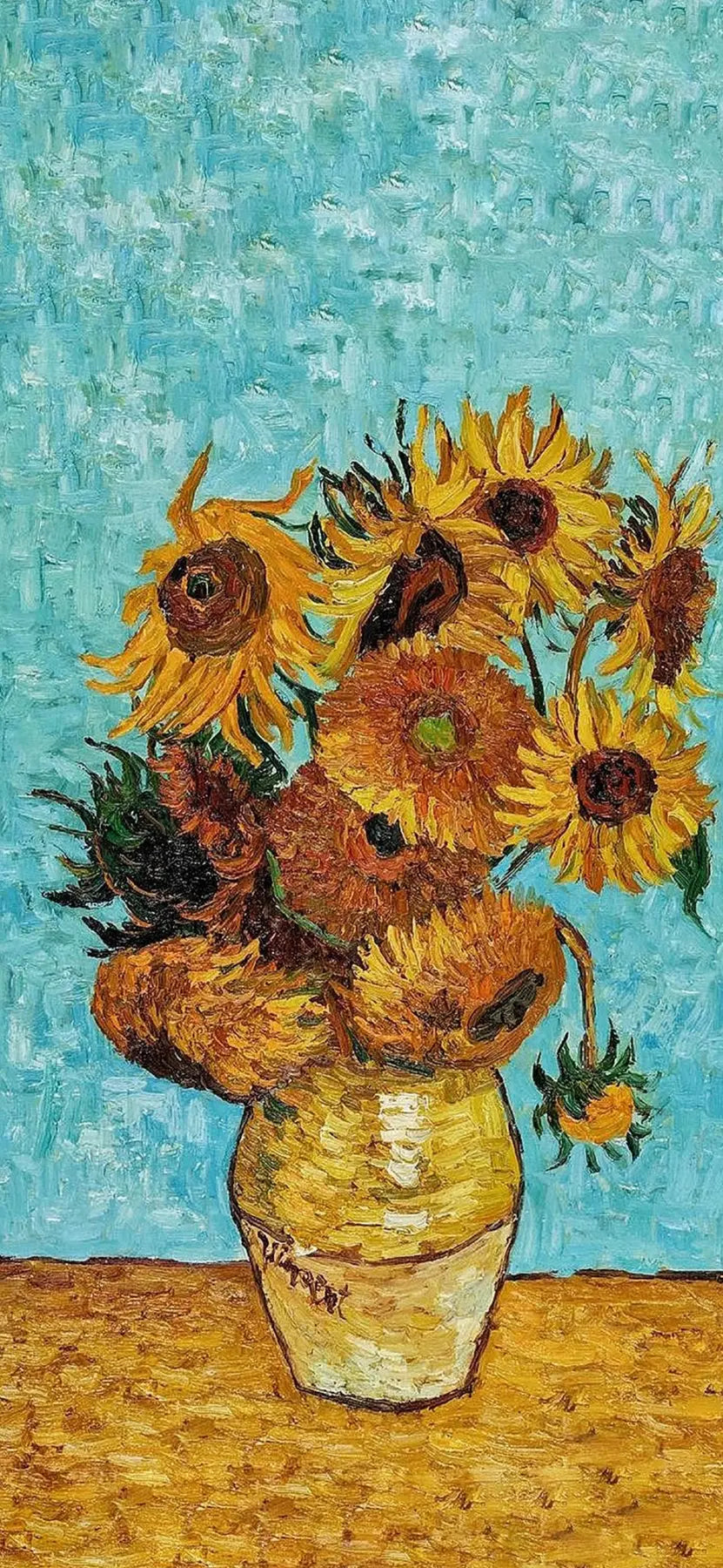 Sunflower art pattern swatch