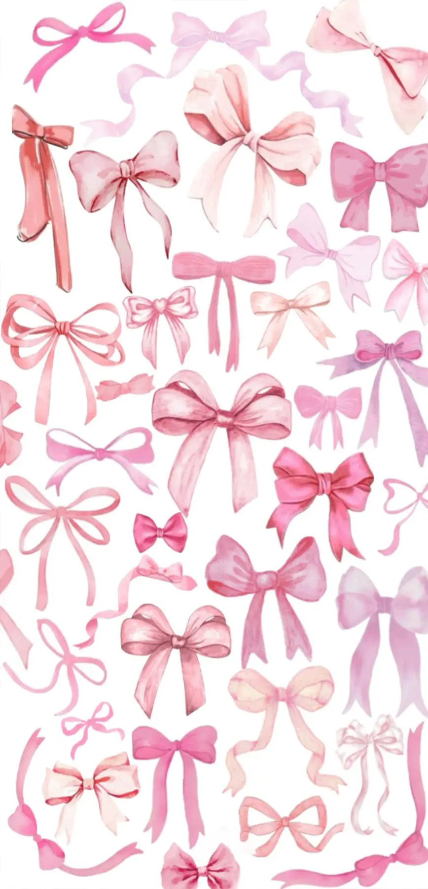 Watercolor bow pattern swatch